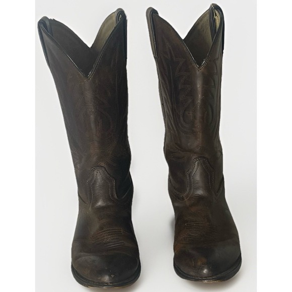 Durango Womens Western Cowboy Boots Leather Dark Brown Size 8 M - Picture 2 of 7